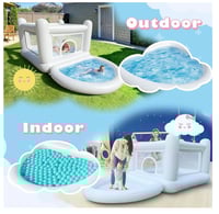 Image 8 of Ivory Castle Bounce House Set With Pool/Ballpit