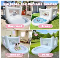Image 12 of Ivory Castle Bounce House Set With Pool/Ballpit
