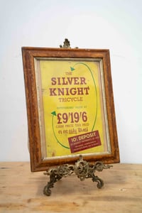 Image 1 of Vintage Silver Knight Bicycles by Raleigh Advertising Poster