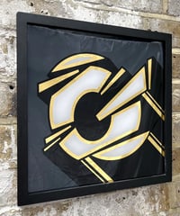 Image 9 of G - Letter - Framed Reverse Painted and Gold Gilded Glass