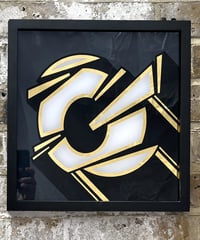Image 7 of G - Letter - Framed Reverse Painted and Gold Gilded Glass