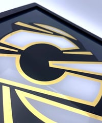 Image 2 of G - Letter - Framed Reverse Painted and Gold Gilded Glass