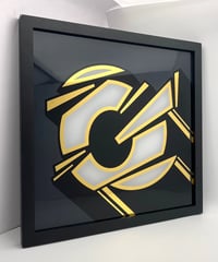 Image 6 of G - Letter - Framed Reverse Painted and Gold Gilded Glass
