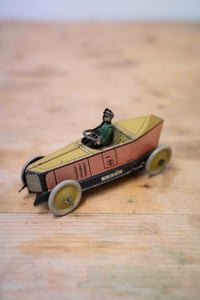 Image 2 of Vintage Clockwork Tinplate Toy Racecar by Greppert & Kelch