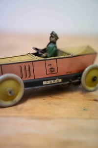 Image 4 of Vintage Clockwork Tinplate Toy Racecar by Greppert & Kelch