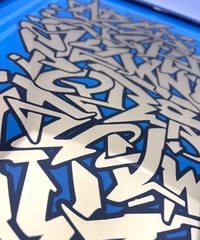 Image 5 of Graffiti Alphabet v2 - Framed Reverse Painted and Gold Gilded Glass