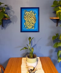 Image 3 of Graffiti Alphabet v2 - Framed Reverse Painted and Gold Gilded Glass