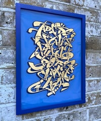 Image 4 of Graffiti Alphabet - Framed Reverse Painted and Gold Gilded Glass