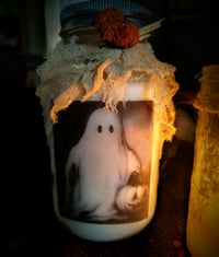 Image 1 of 32oz Halloween Ghost Candle