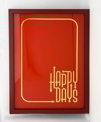 Image 1 of Happy Days - Framed Reverse Painted and Gold Gilded Glass