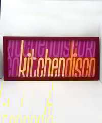 Image 1 of Kitchen Disco  - Framed Reverse Painted and Gold Gilded Glass