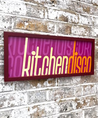 Image 7 of Kitchen Disco  - Framed Reverse Painted and Gold Gilded Glass