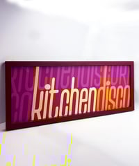 Image 4 of Kitchen Disco  - Framed Reverse Painted and Gold Gilded Glass