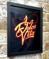 Image 3 of La Dolce Vita  - Framed Reverse Painted and Gold Gilded Glass