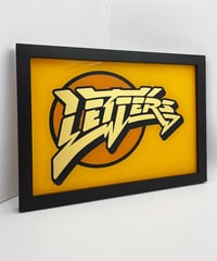 Image 4 of Letters - Framed Reverse Painted and Gold Gilded Glass