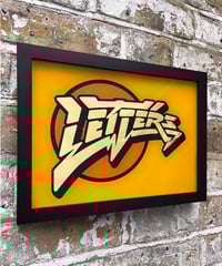 Image 6 of Letters - Framed Reverse Painted and Gold Gilded Glass