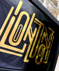 Image 6 of London - Framed Reverse Painted and Gold Gilded Glass