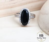 Image 2 of Sterling Silver 925 Black Zirconia jewelry set
