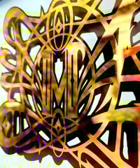Image 5 of M  - Letter - Framed Reverse Painted and Gold Gilded Glass