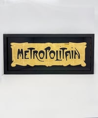 Image 1 of Metropolitain - Framed Reverse Painted and Gold Gilded Glass