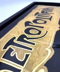 Image 2 of Metropolitain - Framed Reverse Painted and Gold Gilded Glass