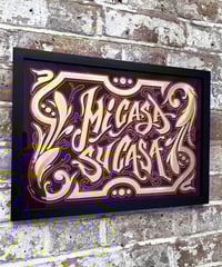 Image 6 of Mi Casa Su Casa  - Framed Reverse Painted and Gold Gilded Glass