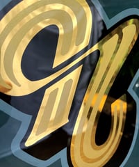 Image 5 of N - Letter - Framed Reverse Painted and Gold Gilded Glass