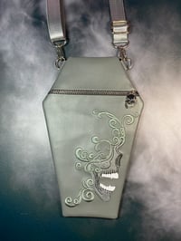 Image 4 of Coffin Crossbody - Scrollwork Skull