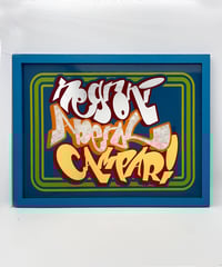 Image 1 of Negroni Aperol Campari - Framed Reverse Painted and Gold Gilded Glass