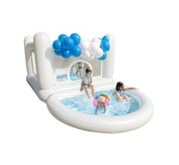 Image 1 of Ivory Castle Bounce House Set With Pool/Ballpit