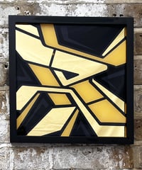 Image 5 of R - Letter - Framed Reverse Painted and Gold Gilded Glass