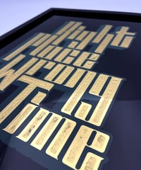 Image 2 of Right Place Wrong Time  - Framed Reverse Painted and Gold Gilded Glass