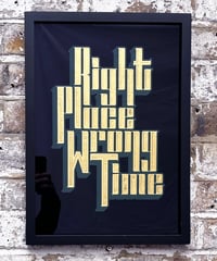 Image 4 of Right Place Wrong Time  - Framed Reverse Painted and Gold Gilded Glass