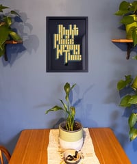 Image 3 of Right Place Wrong Time  - 23 Carat Gold Gilded Glass Wall Art