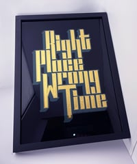 Image 7 of Right Place Wrong Time  - Framed Reverse Painted and Gold Gilded Glass