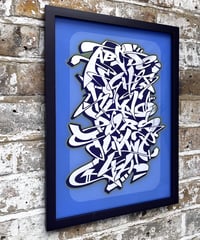Image 5 of Graffiti Alphabet v4 - Framed Reverse Painted and Silver Gilded Glass