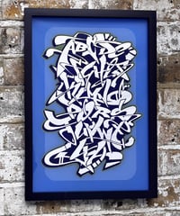 Image 6 of Graffiti Alphabet v4 - Framed Reverse Painted and Silver Gilded Glass