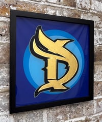 Image 5 of D Letter V3  - Framed Reverse Painted and Gold Gilded Glass