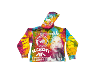 Image 1 of Sade Adu black panther party Penn Medicine Art dept custom made screen print tie dye hoodie