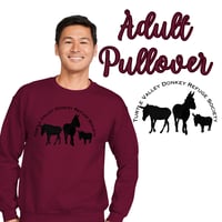 Image 1 of CLEARANCE SALE - Adult Maroon Sunrise Donkey Pullover