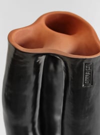Image 3 of Sculptural Black Vase  #12 TERRA