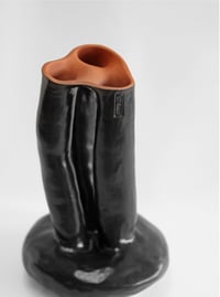 Image 5 of Sculptural Black Vase  #12 TERRA