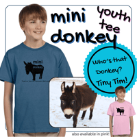 Image 1 of CLEARANCE SALE - youth tee - mini donkey