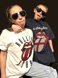 Image 13 of Vintage customised Rolling Stones rhinestone T shirts
