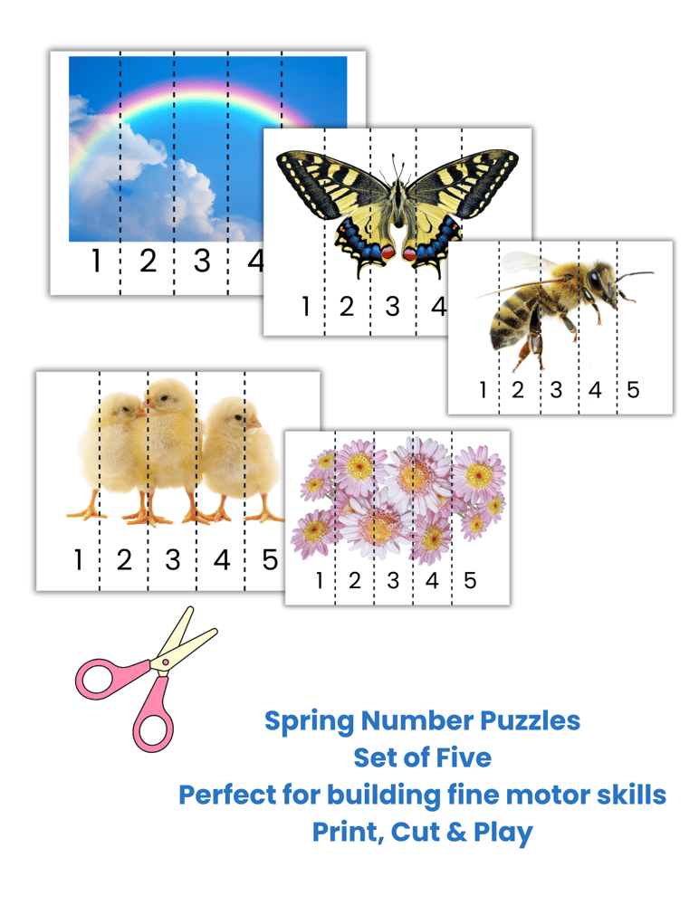 Image of Spring Number Puzzles