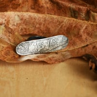 Image 3 of Leaf Impression Silver Ring