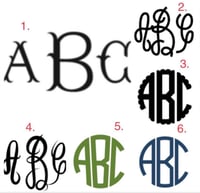 Image 3 of Glitter Monogram Flower Bouquet Ribbon Bow