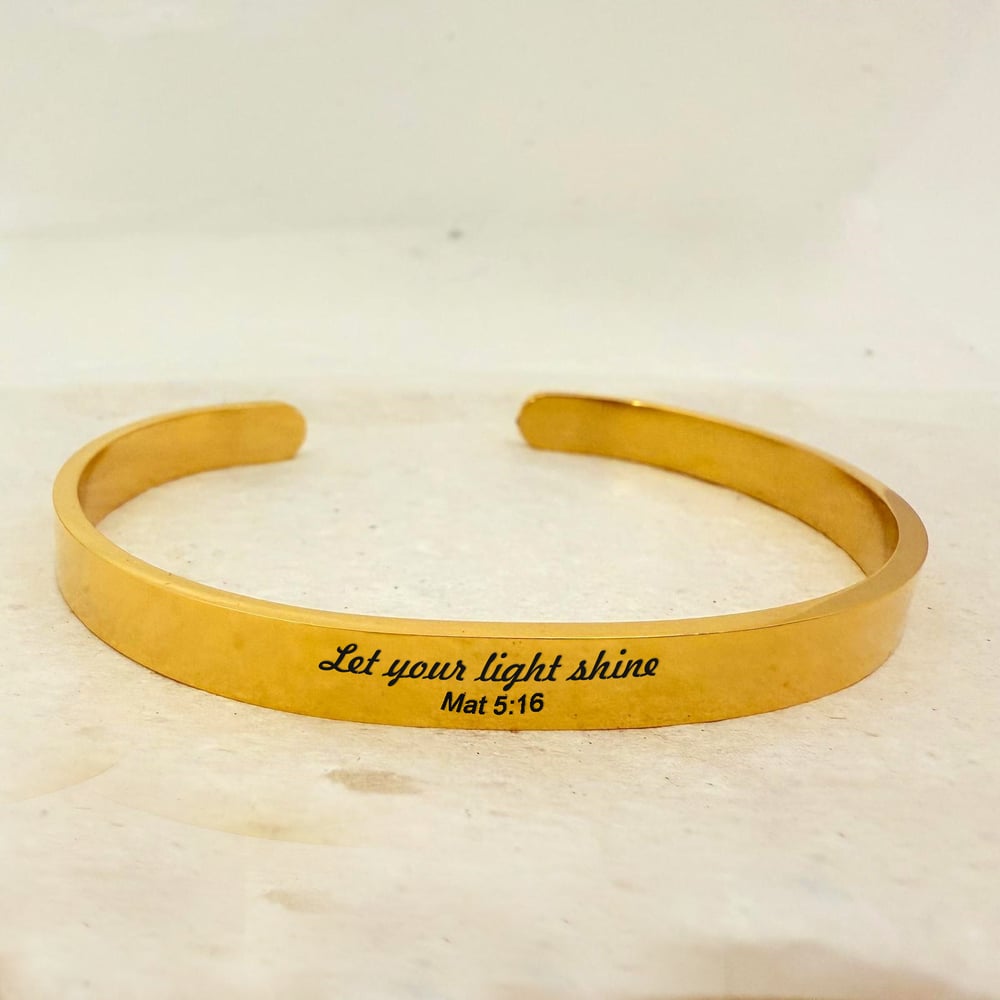 Image of Let Your Light Shine - Matthew 5:14-16 Bible Verse Bracelet