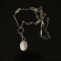 Image 4 of Fern Long Silver Artisan Necklace