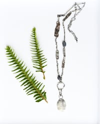 Image 2 of Fern Long Silver Artisan Necklace